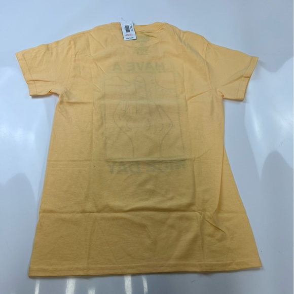 Spencer’s Have a nice day yellow shirt - Picture 2 of 2